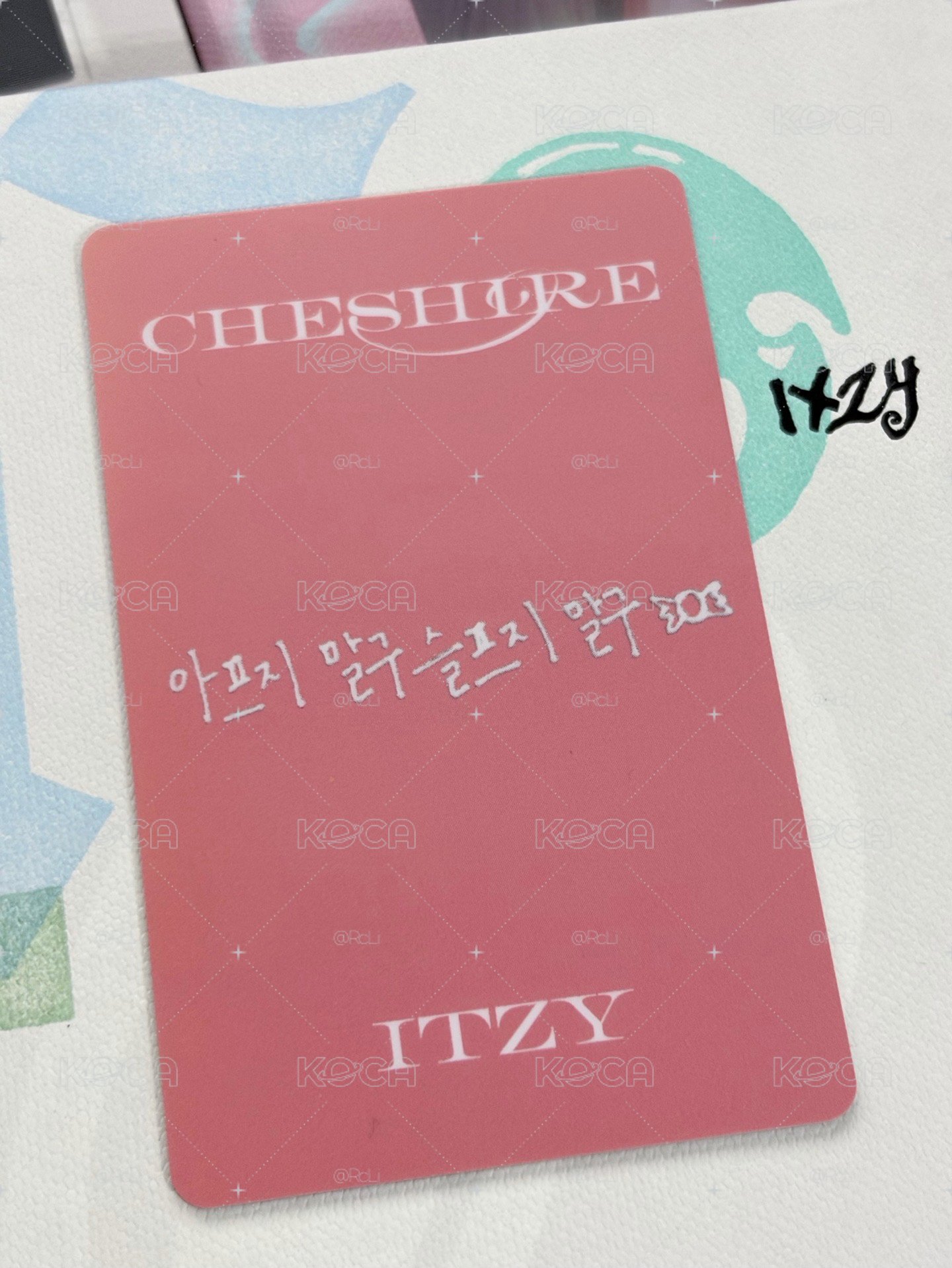 ITZY 留真 迷六 柴郡貓 mk 幸運卡 PVC