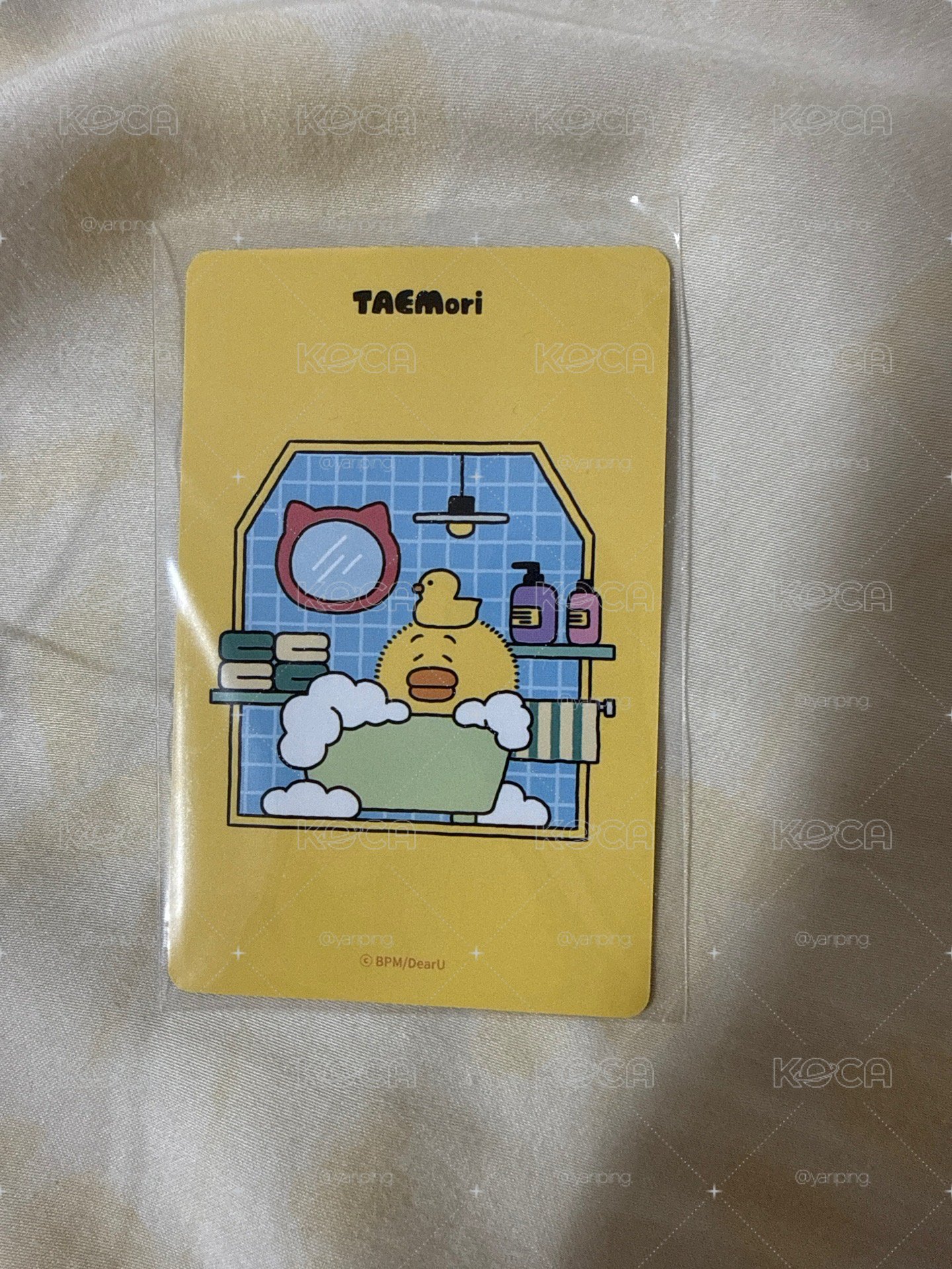 泰麻里封贈的卡套小卡（正反面）
