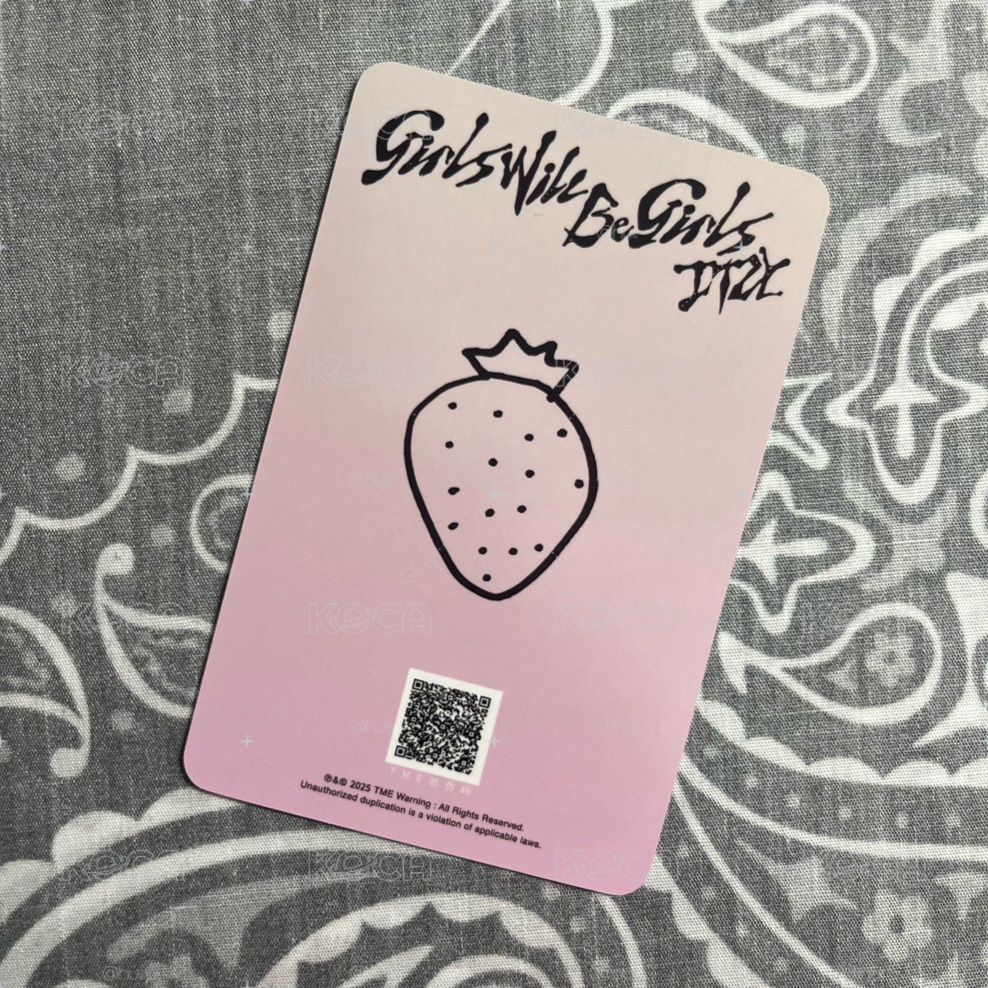 粒 GWBG 迷十 QQ音樂 四星卡 手繪卡背