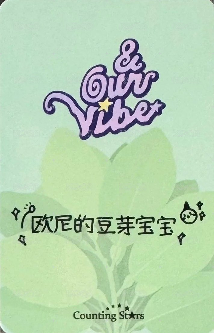 &Our Vibe 數星星 10.0 簽售卡  背面