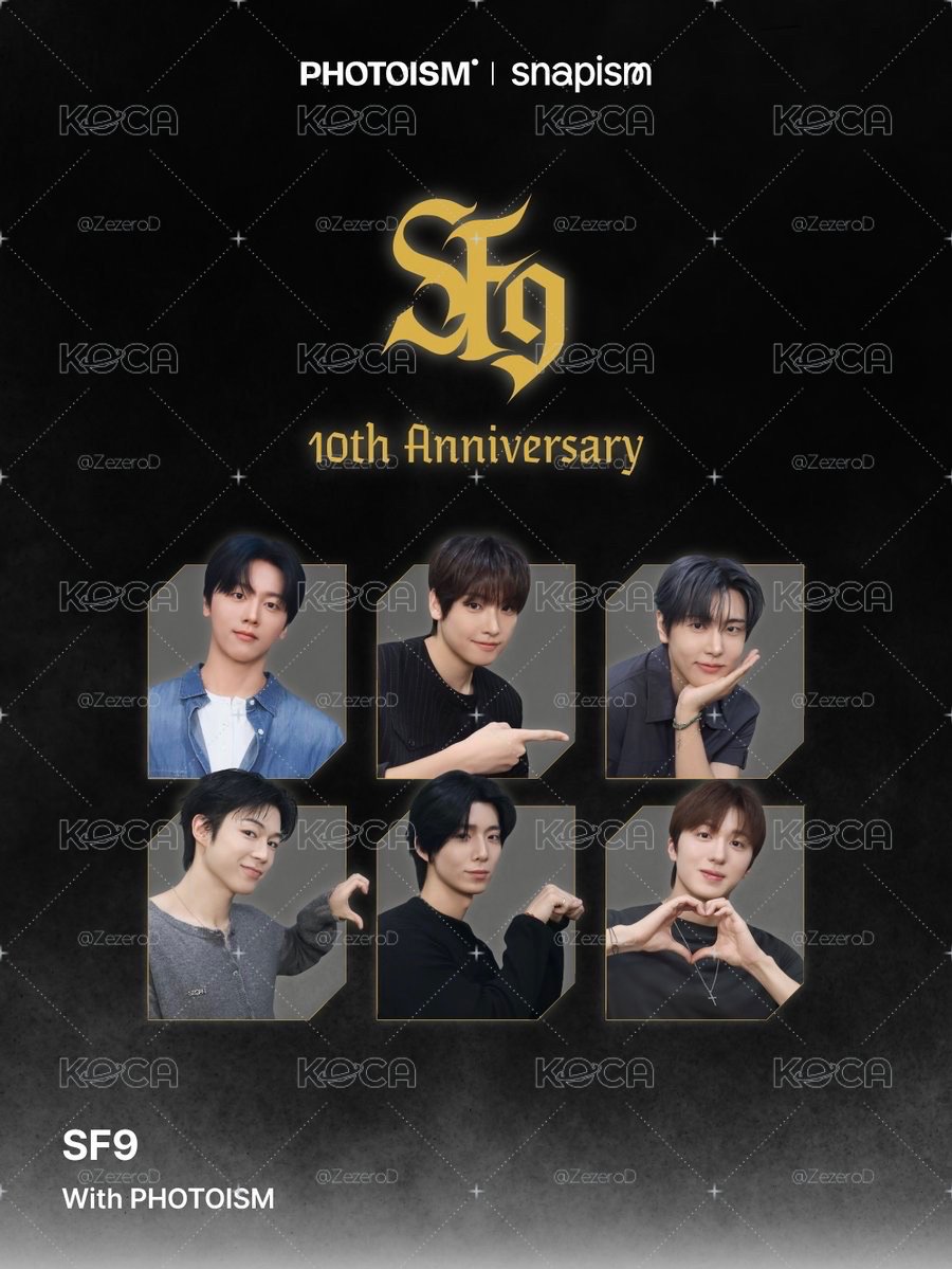 SF9 10週年 X snapism X photoism 人生四格卡 貼紙 代印 