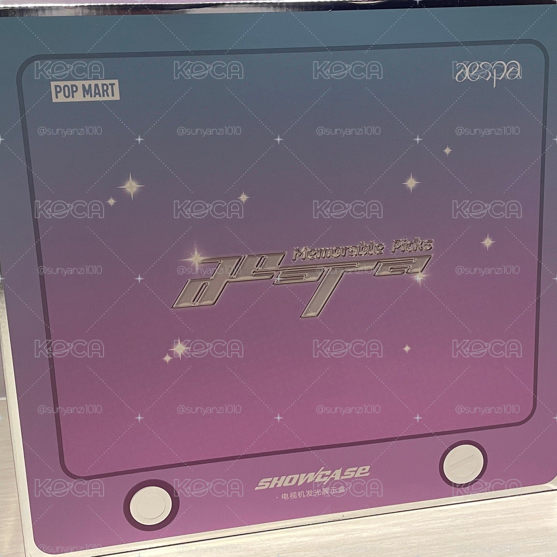 aespa x POPMART 展示櫃 發光展示盒