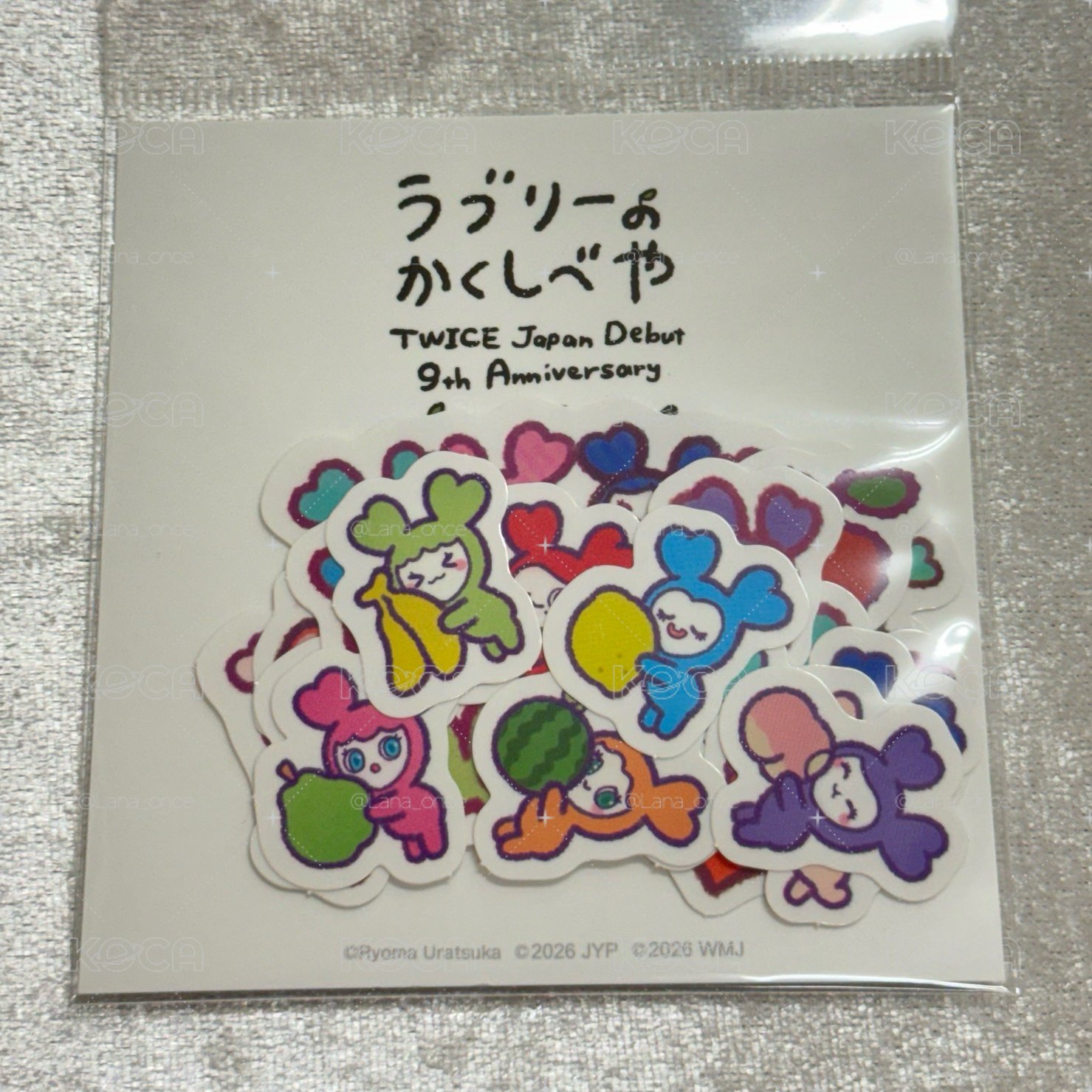 JP出道九週年 貼紙組 1200¥