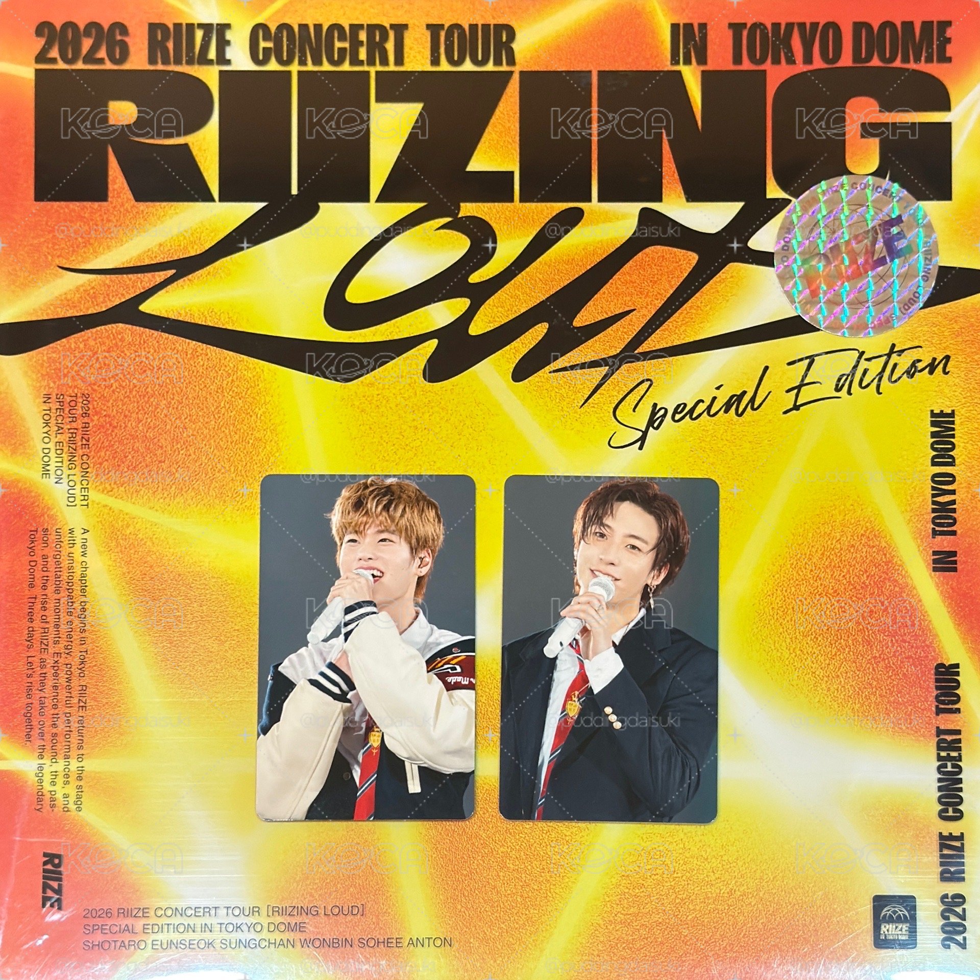 RIIZE｜RIIZING LOUD 東京巨蛋 環球限定版 DVD特典卡 ANTON