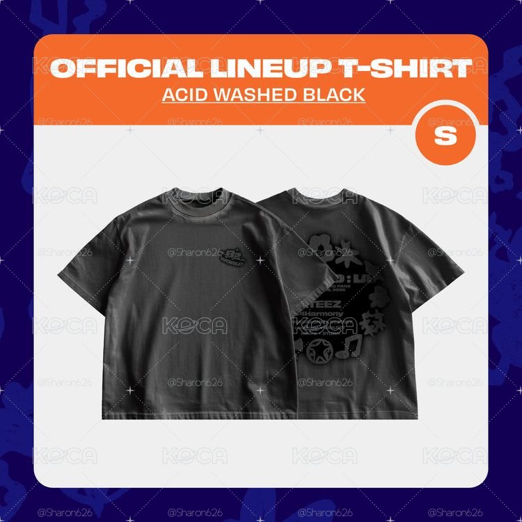 82WORLD : LA T恤 T-SHIRT (ACID WASHED BLACK)