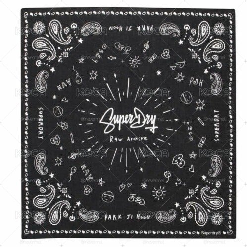 Superdry頭巾（黑色）