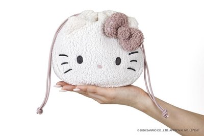 HELLO KITTYＸBRILMY可愛單品：束口化妝包（PALE PINK ver.）