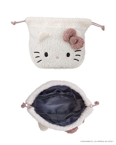 HELLO KITTYＸBRILMY可愛單品：束口化妝包（PALE PINK ver.）
