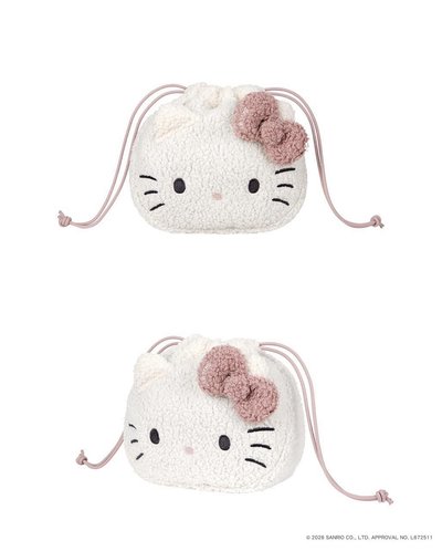 HELLO KITTYＸBRILMY可愛單品：束口化妝包（PALE PINK ver.）