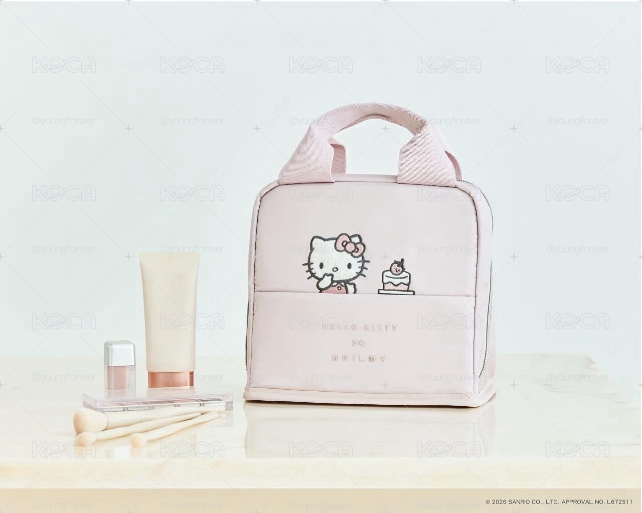 HELLO KITTYＸBRILMY可愛單品：直立式收納包（PALE PINK ver.）