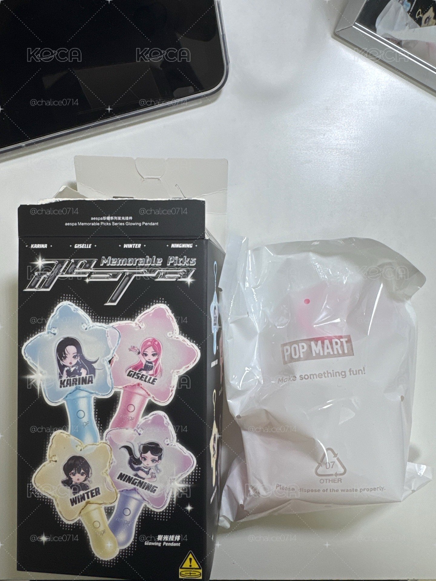 aespa x POPMART 吊飾 發光吊飾 吉未拆有原盒