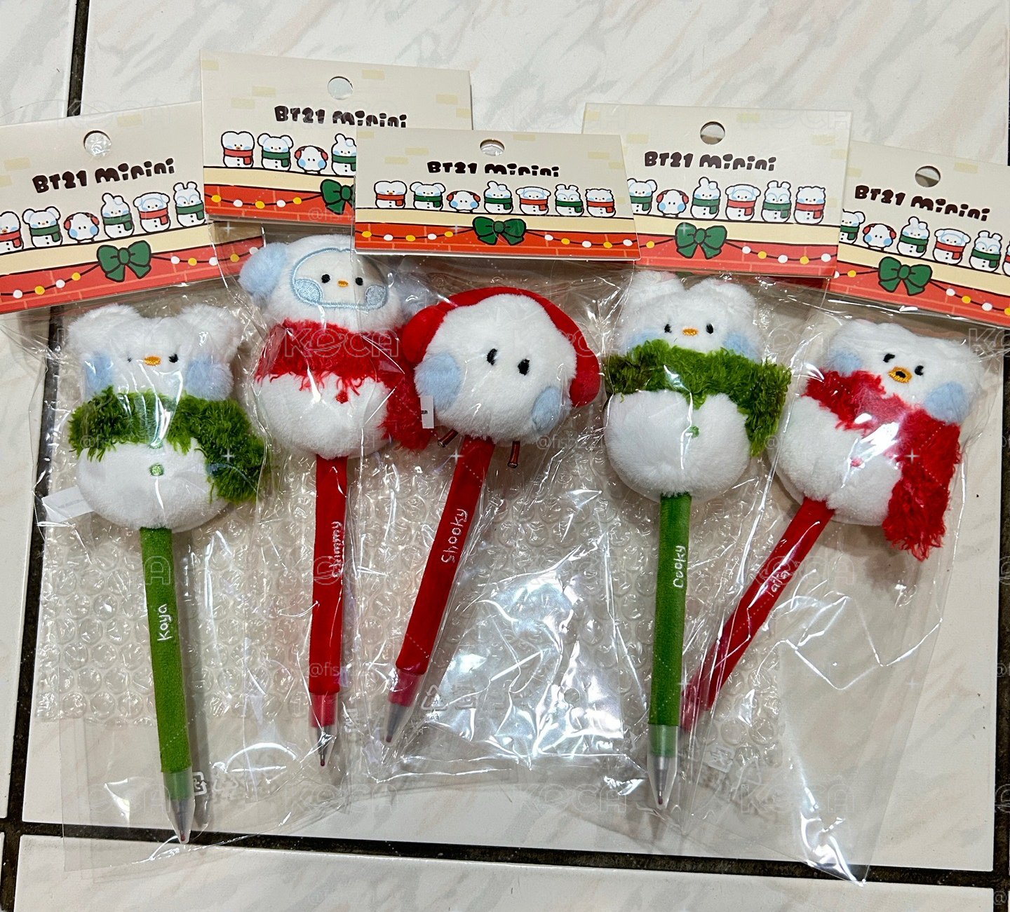 BT21  Holiday 聖誕系列 毛絨造型筆