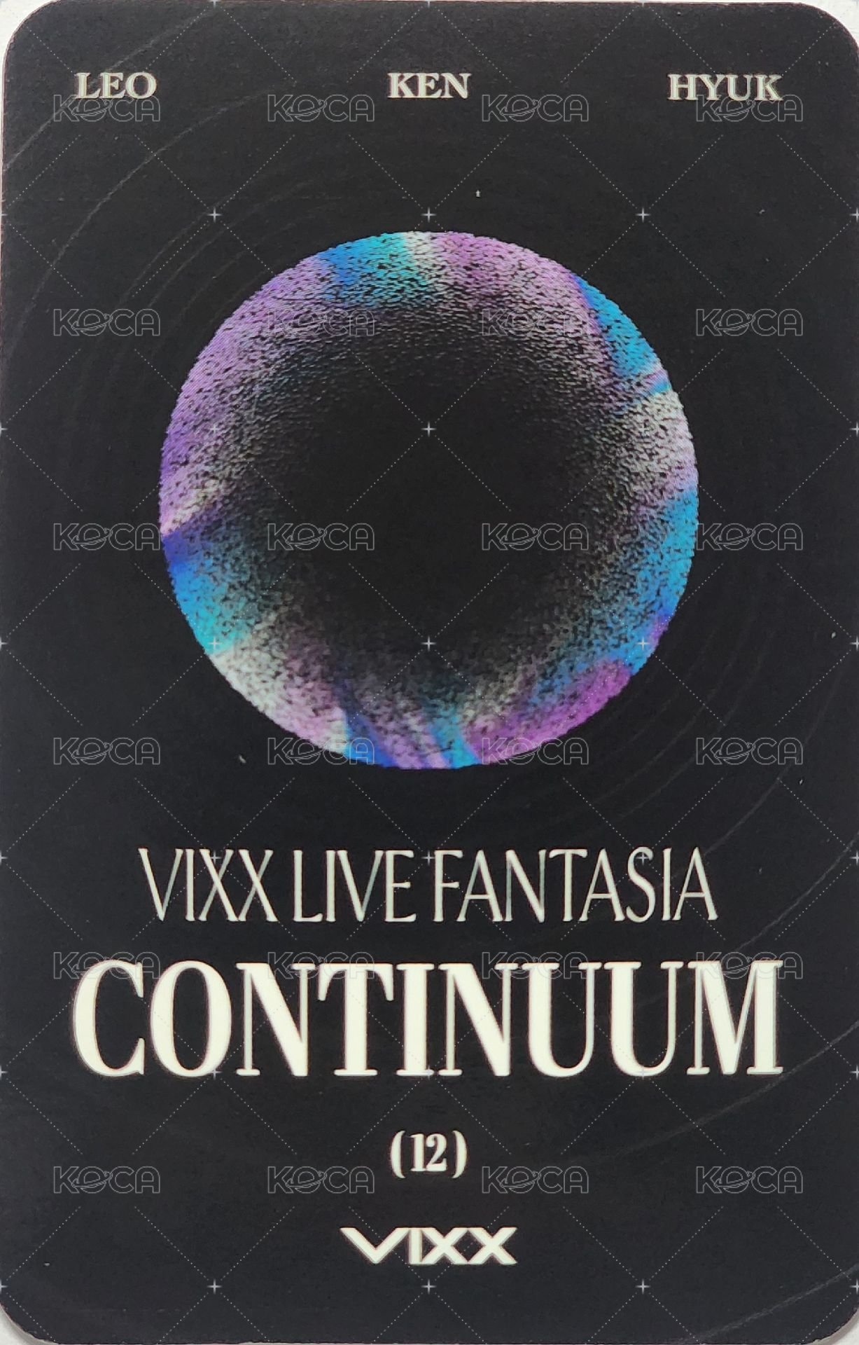 正規演唱會《CONTINUUM》 Random card 編號12 Back