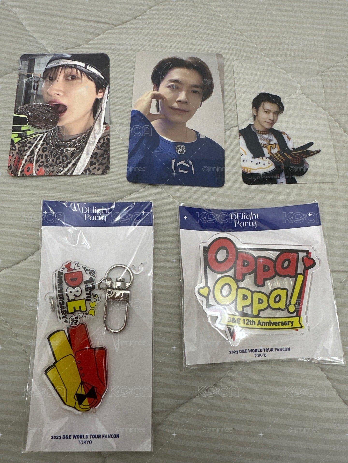 SJ D&E oppa oppa 吊飾+手機支架+小卡