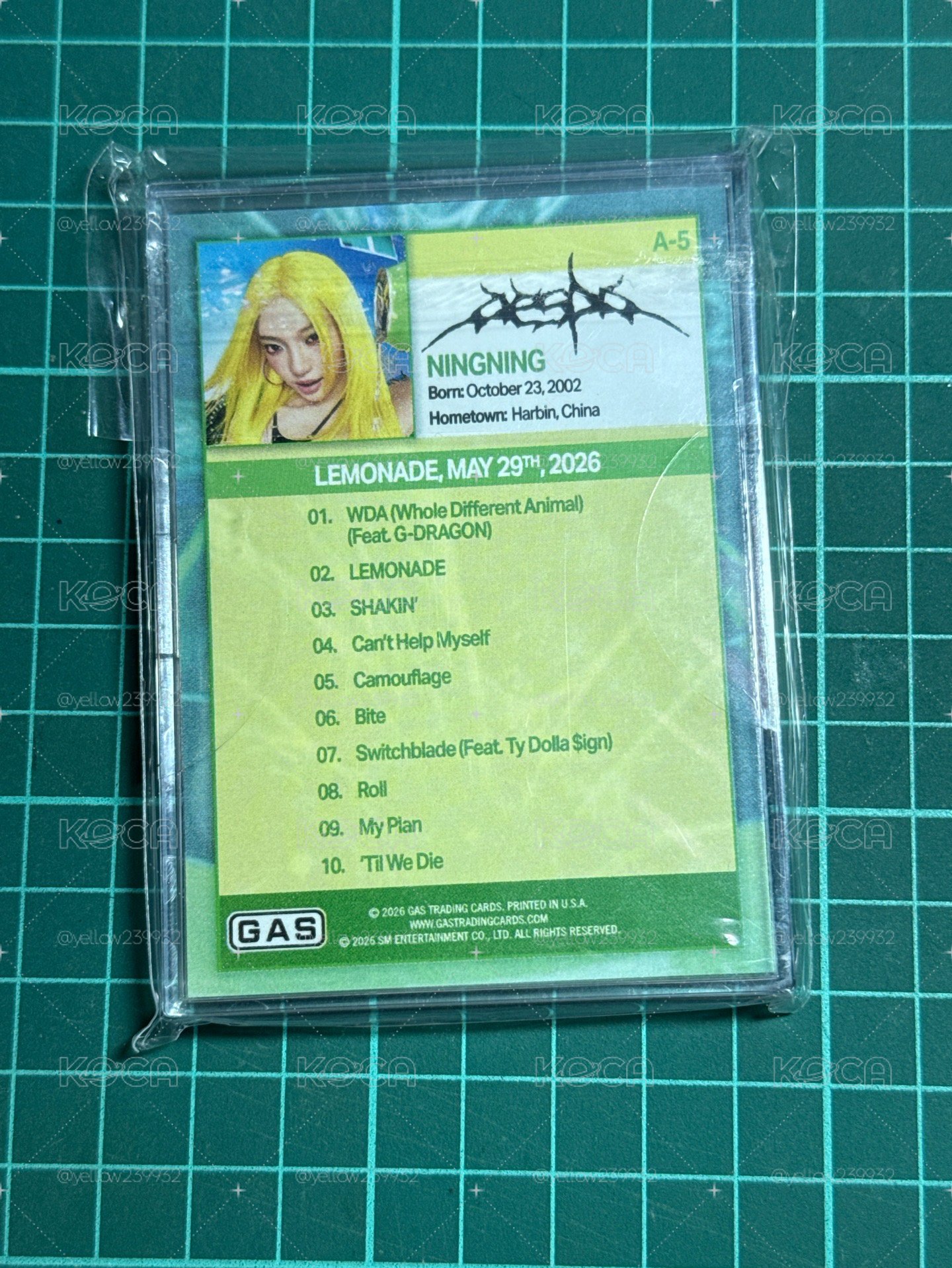 aespa gas 隨機卡 普通版 5張 無特卡及簽卡