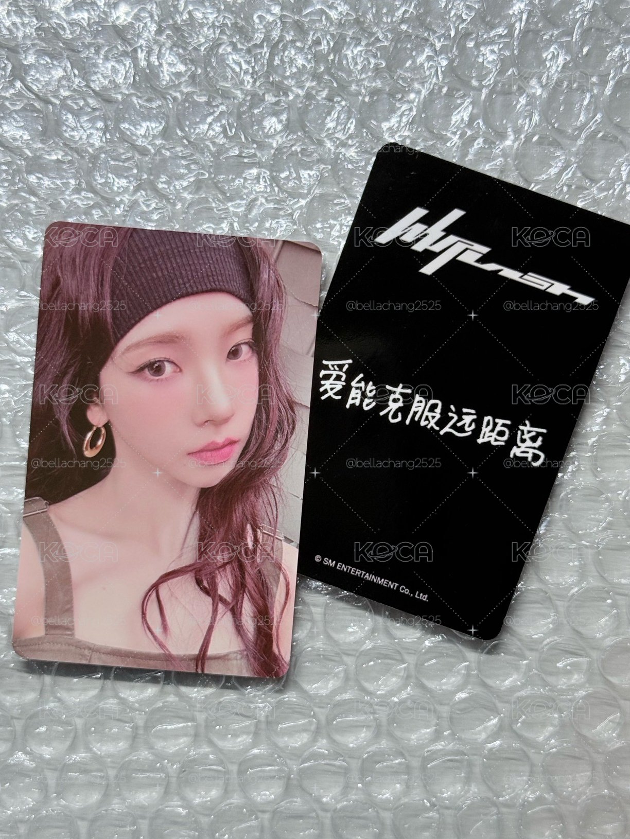 aespa Karina 中文卡背 kms柚