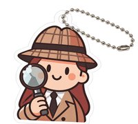 Strange Muse am 1.0 Keychains & charms 偵探造型
