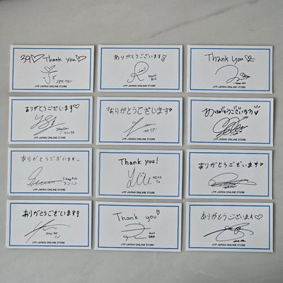 JYP感謝卡 簽卡：Stray Kids TWICE 2PM NiziU NEXZ Itzy