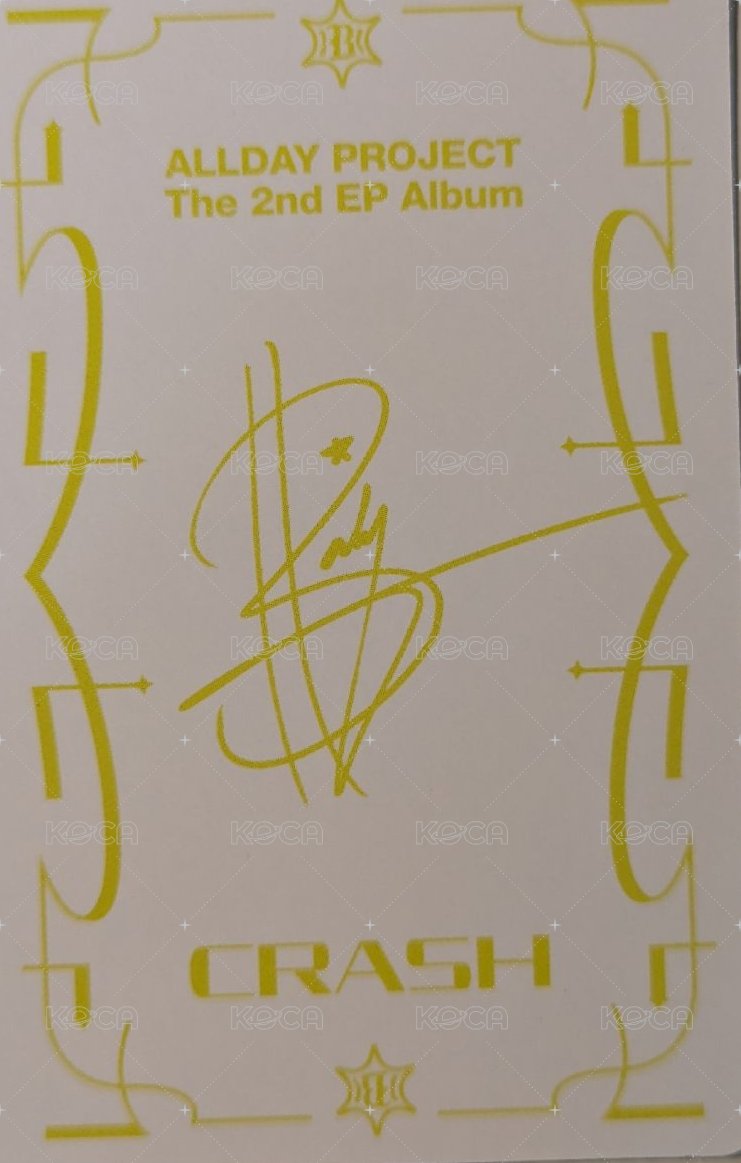 CRASH COMPLETE版 Album photocard  Back