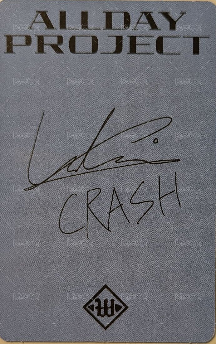 CRASH FOCUS版 Album photocard  Back