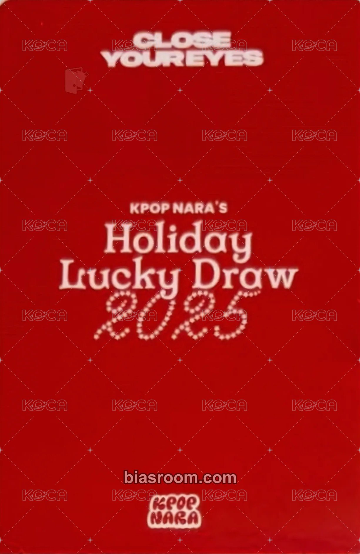 2025 KPOPNARA Kpop Nara Lucky draw card  Back