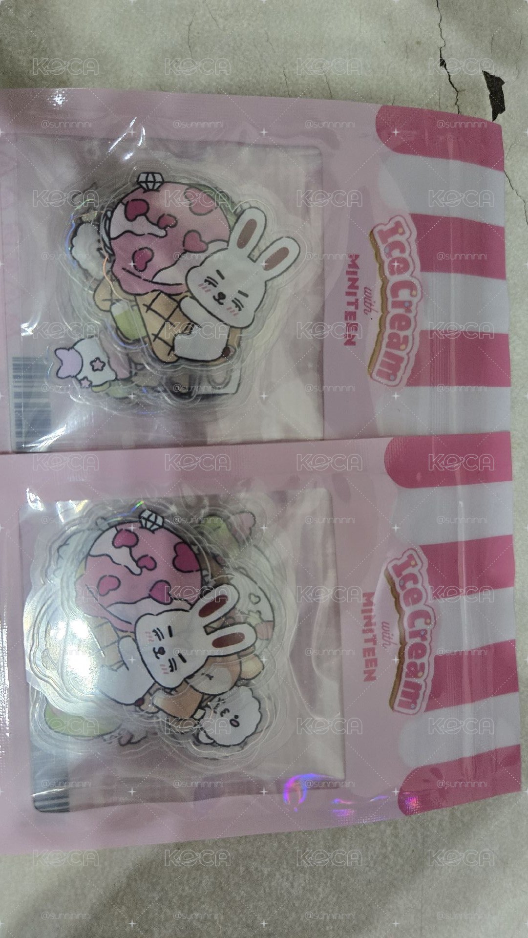 ICE CREAN MINITEEN 冰淇淋頭套娃娃+雷射貼紙組