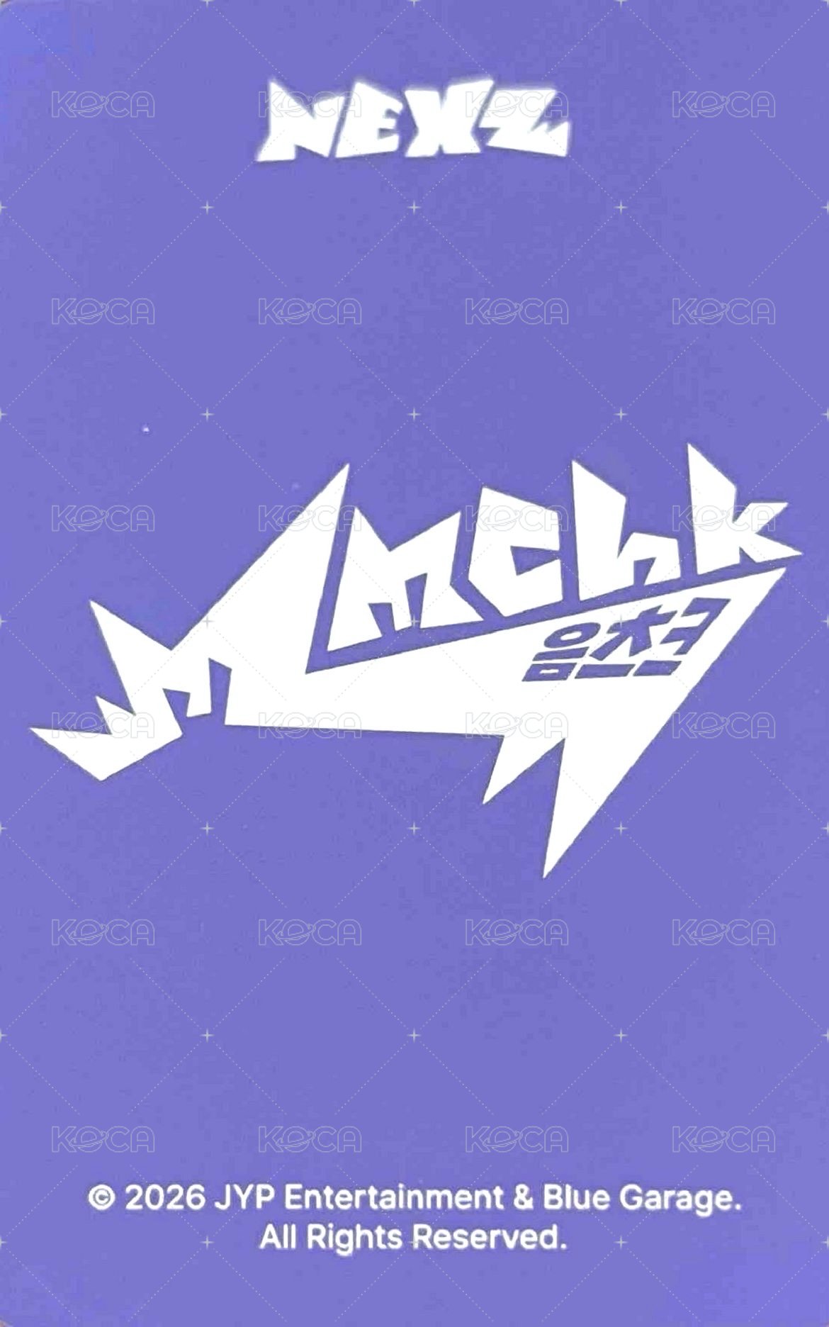 Mmchk fans 3.0 Fansign card  Back