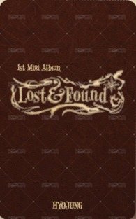 效定 1st Mini Album Album photocard  Back