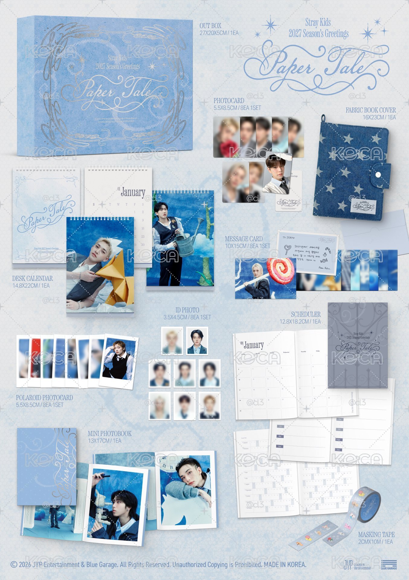 第2套 拆售 不二補 Stray Kids 2027 Season‘s Greeting [Paper Tale]