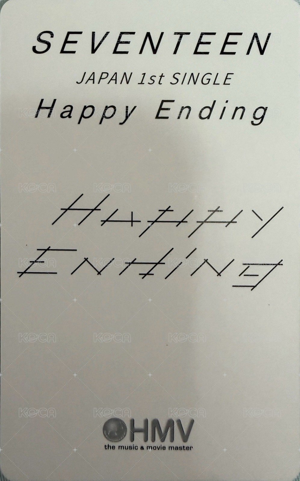 Happy Ending hmv POB card  Back
