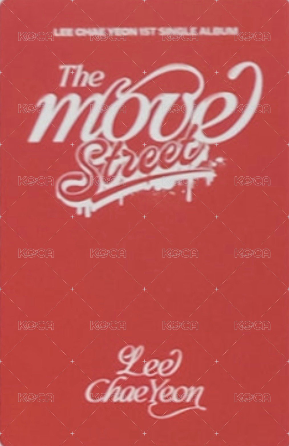 The Move : Street   muzlive Fansign card  Back