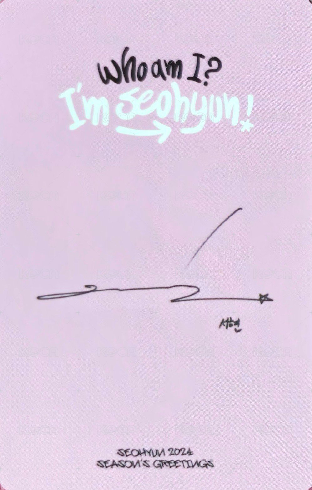 24年曆 Namoo POB card  Back