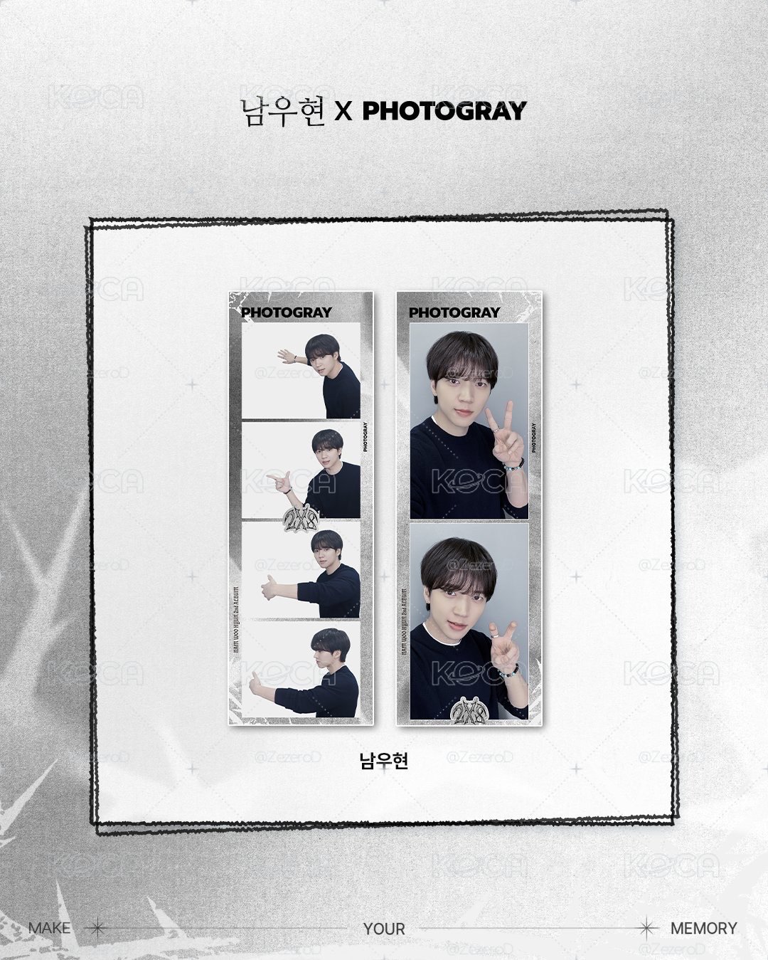 NAM WOOHYUN X  PHOTOGRAY 人生四格卡 代印 1組兩張