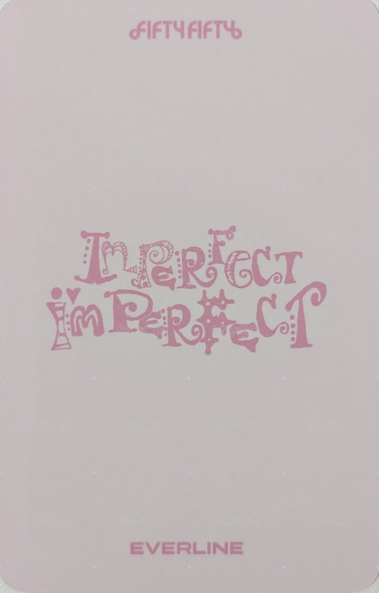 Imperfect-I'mperfect el 線下 1.0 Fansign card A ver. Back