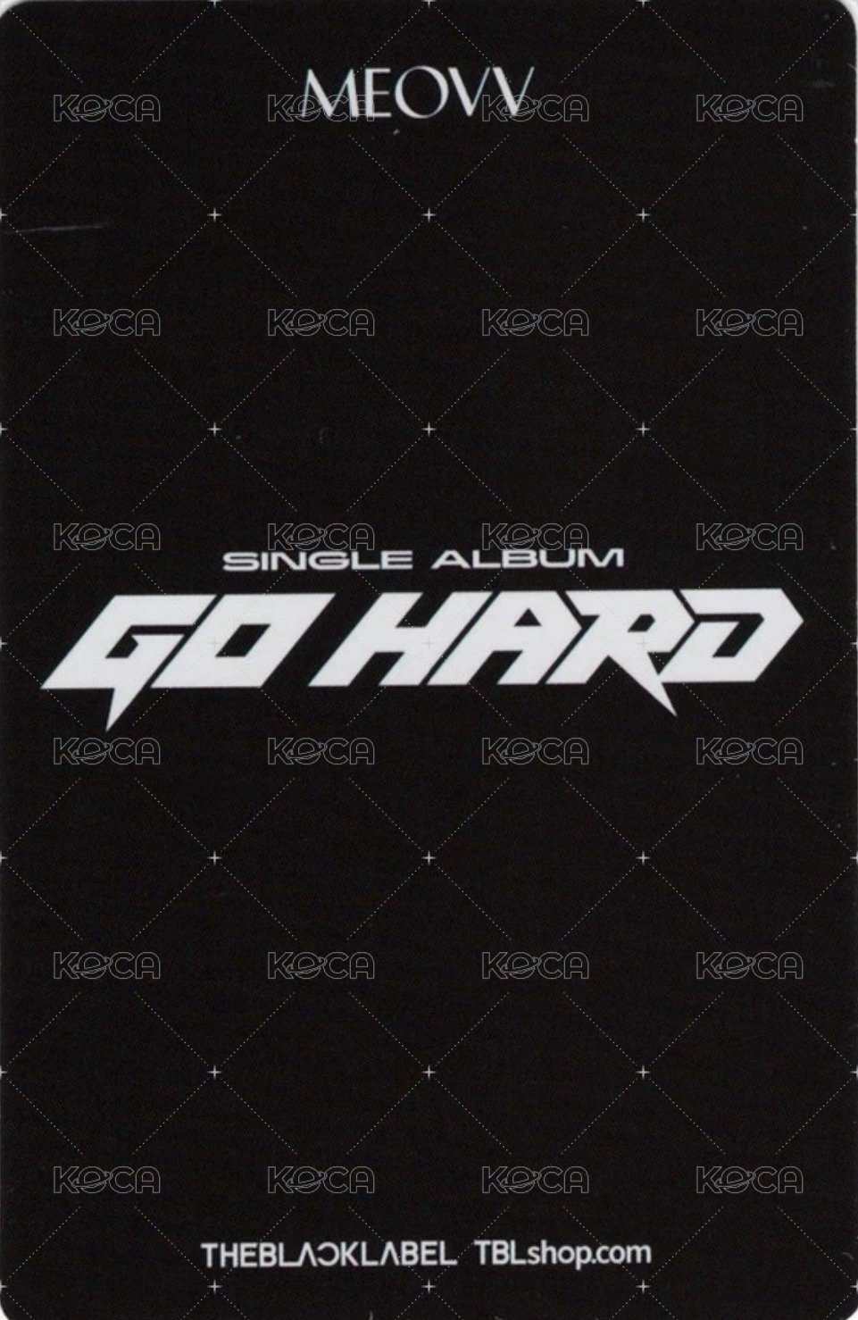GO HARD tbl 預售 POB card  Back