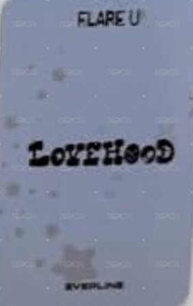 LOVEHOOD el 線下 Lucky draw card  Back