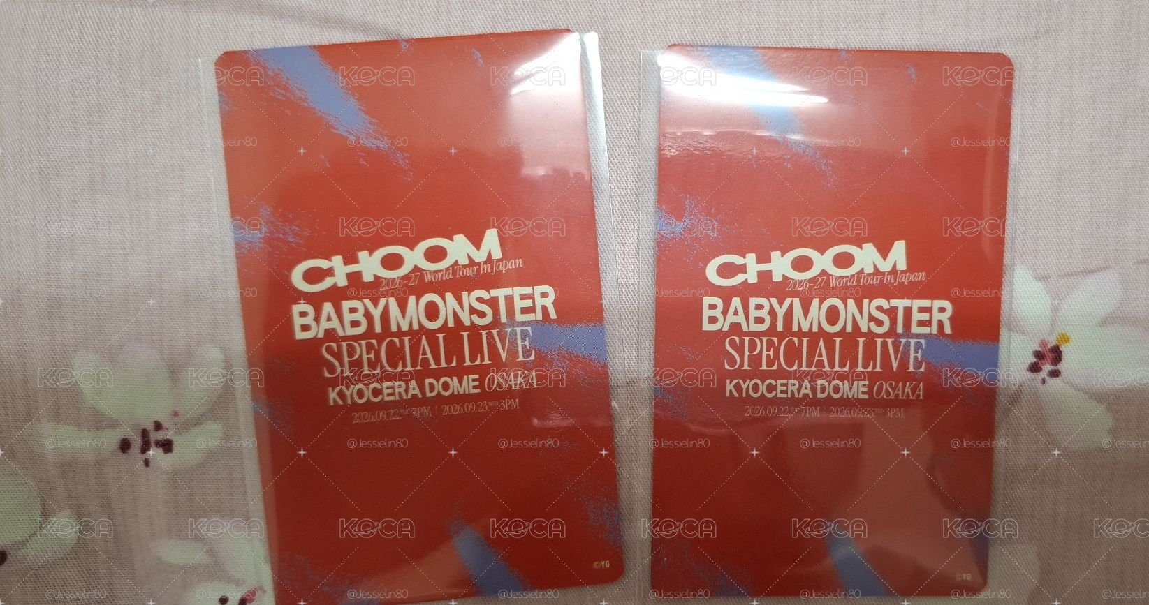 現貨。BABYMONSTER 大阪場周隨機卡系列。官拍角與茶，超級正！