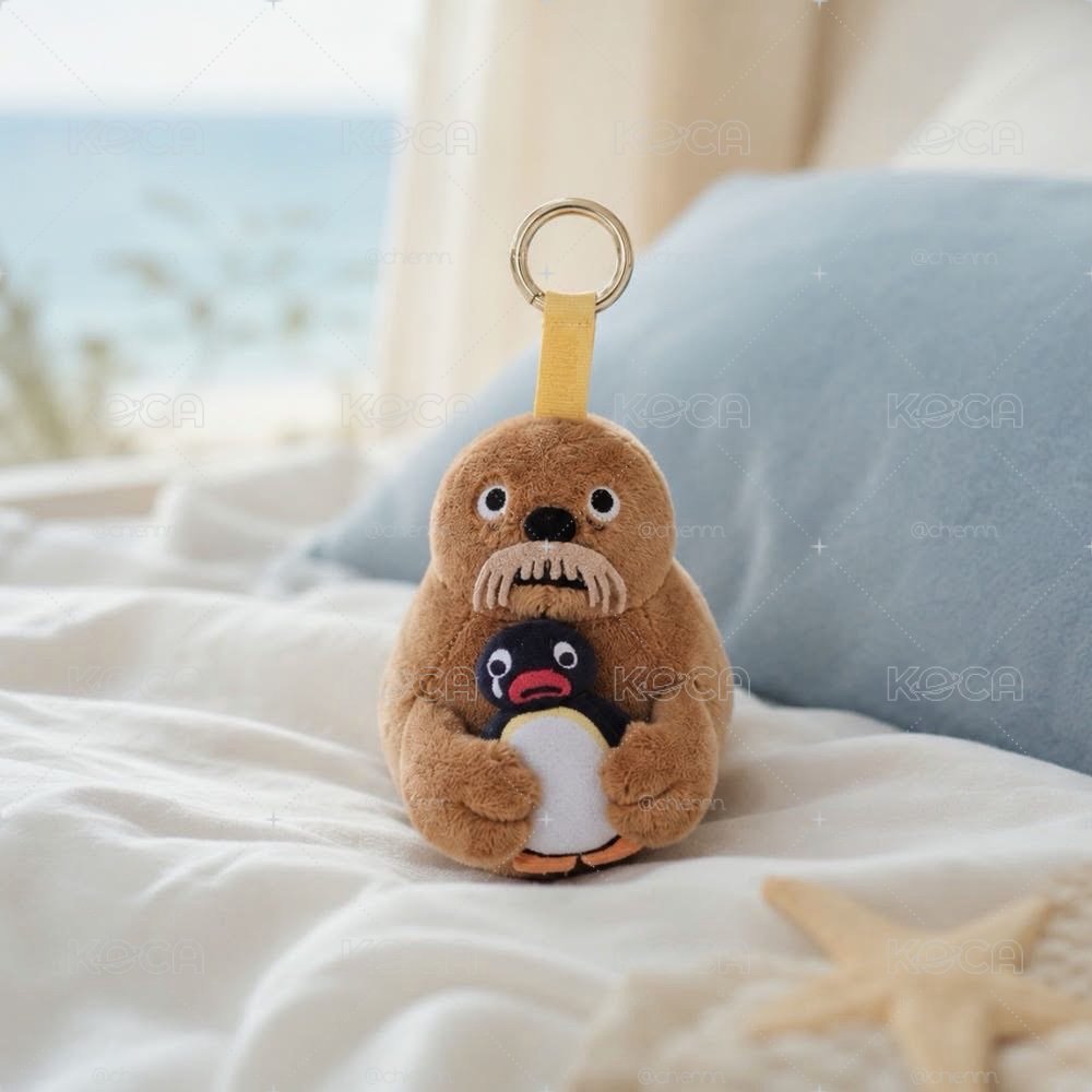 Pingu與海豹寶寶 絨毛掛件