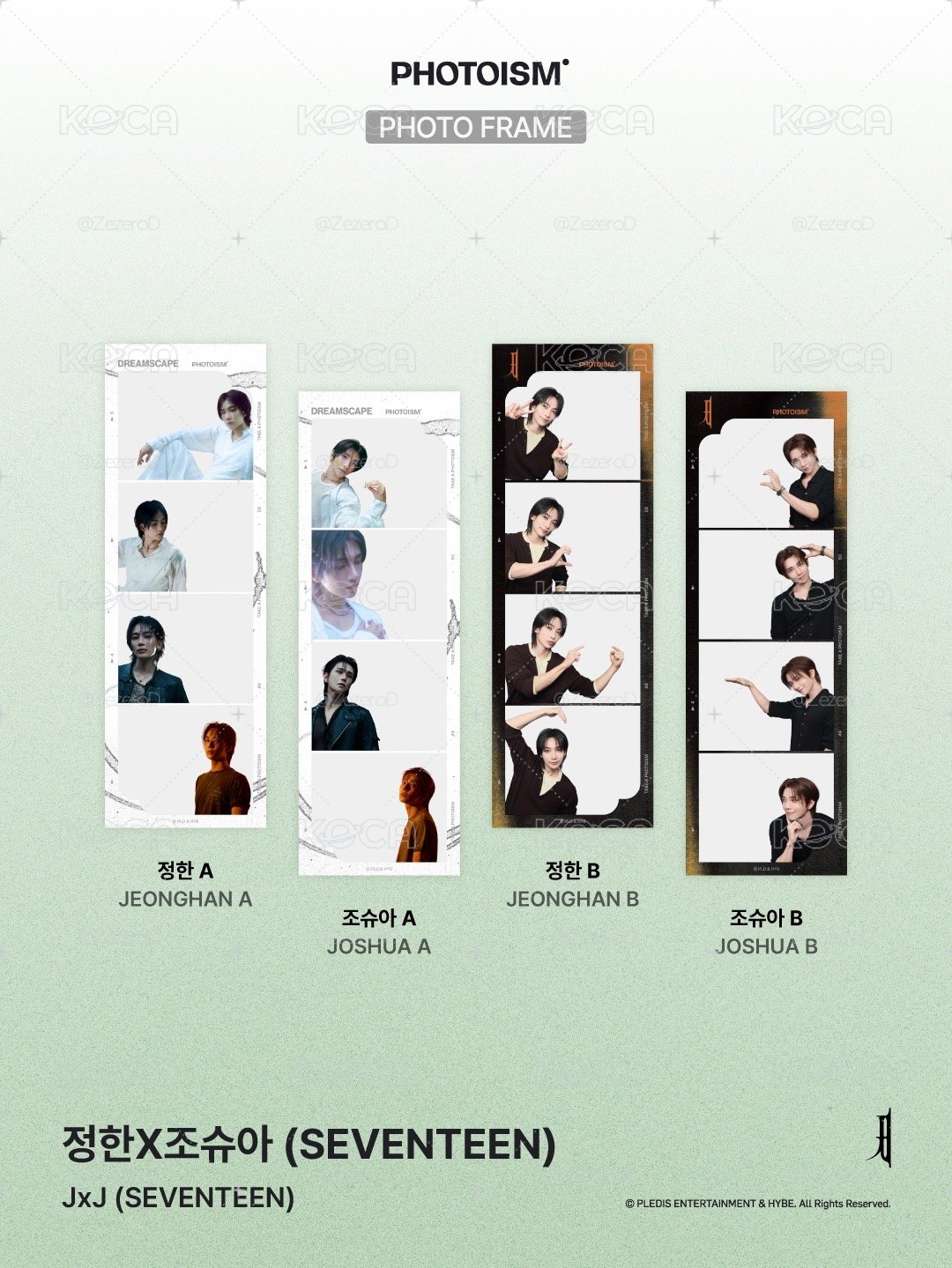 SEVENTEEN JXJ  DREAMSCAPE X photoism 人生四格卡 代印 1組兩張