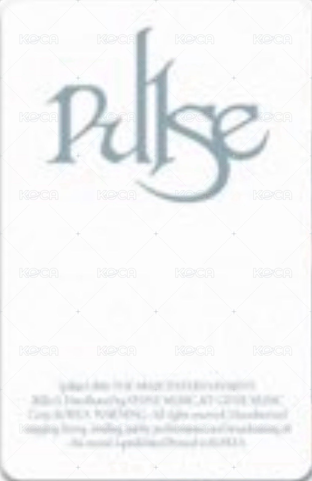 PULSE Standard版 Album photocard  Back