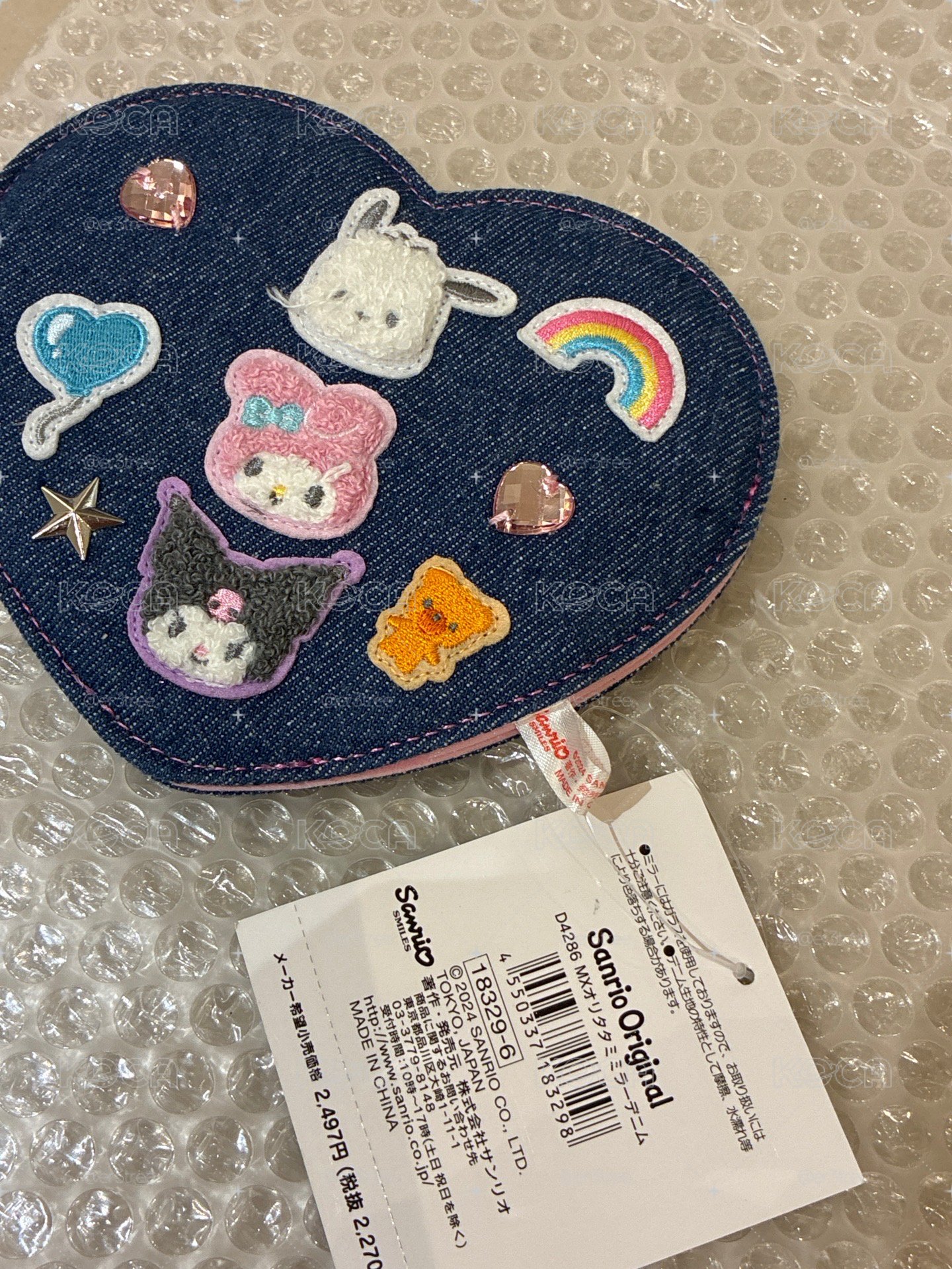 現貨！Sanrio 丹寧布系列 折疊鏡 全新未使用