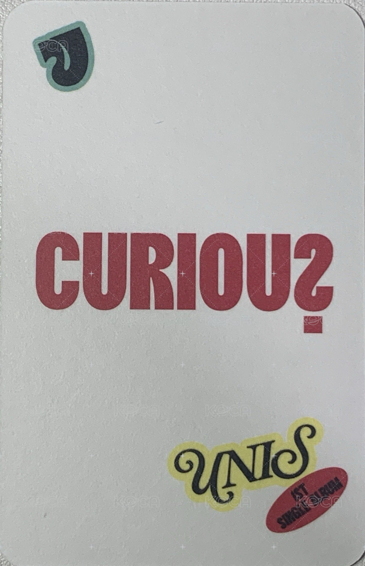 CURIOUS 專輯卡 ver.Photobook閃卡 背面