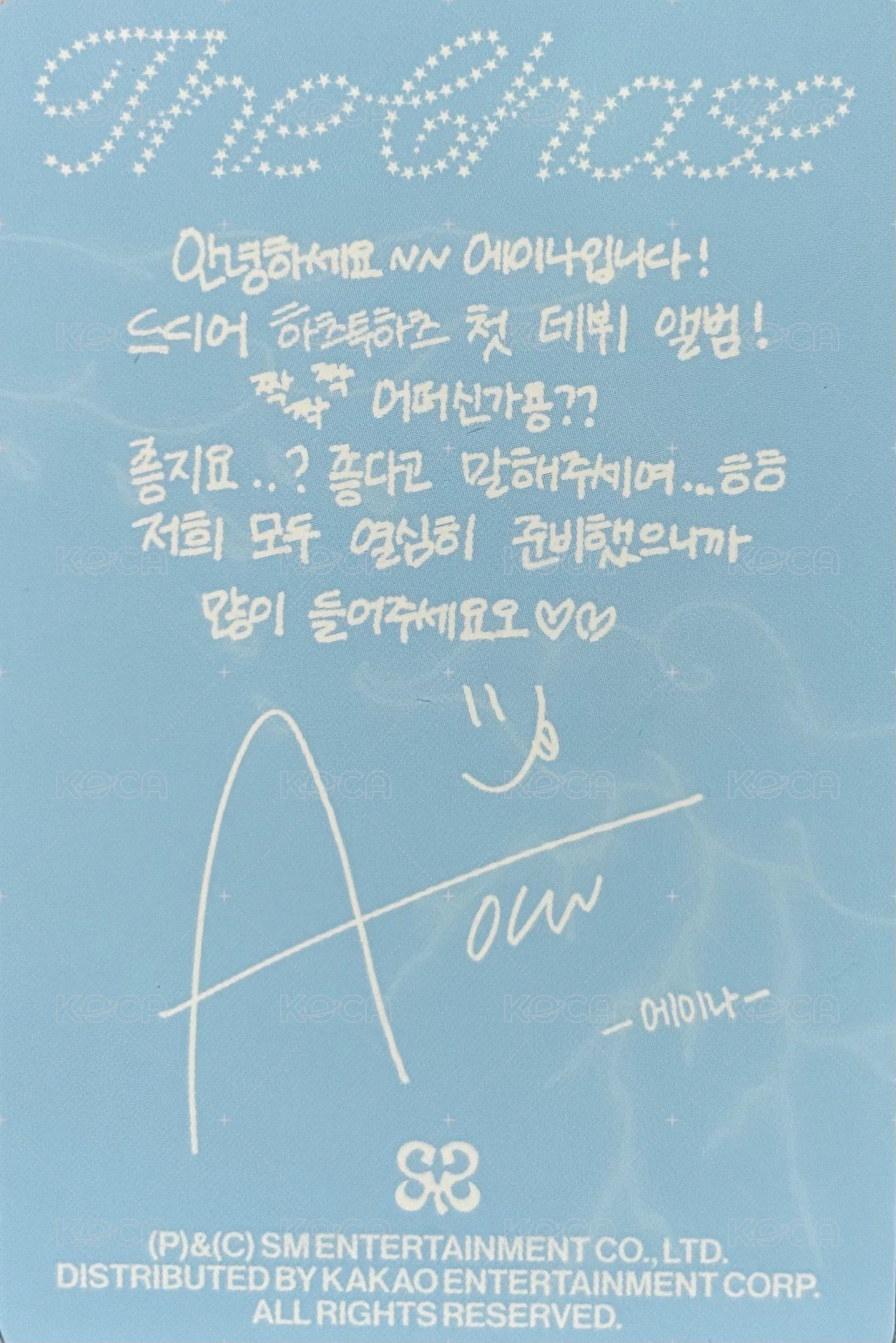 單一 專輯卡 PK ver. 背面