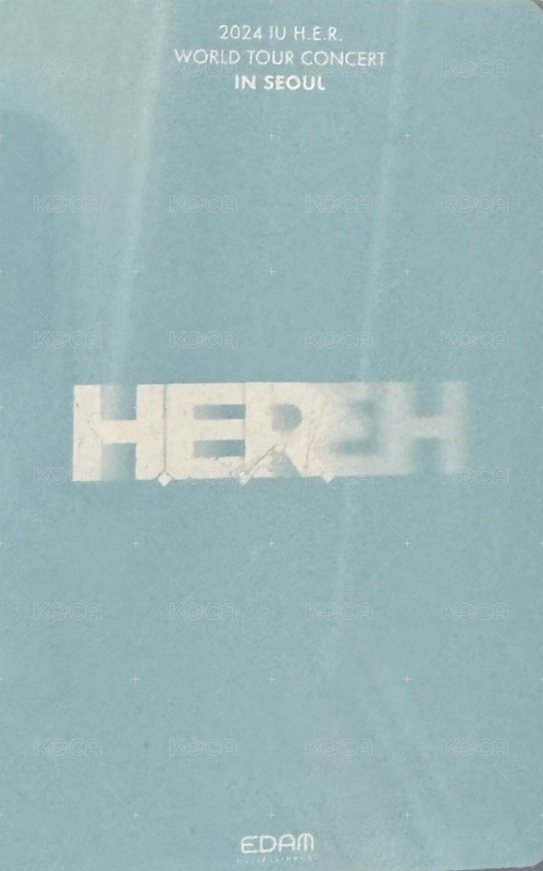 24’演唱會 入場卡 / 場限卡 首爾0309 背面
