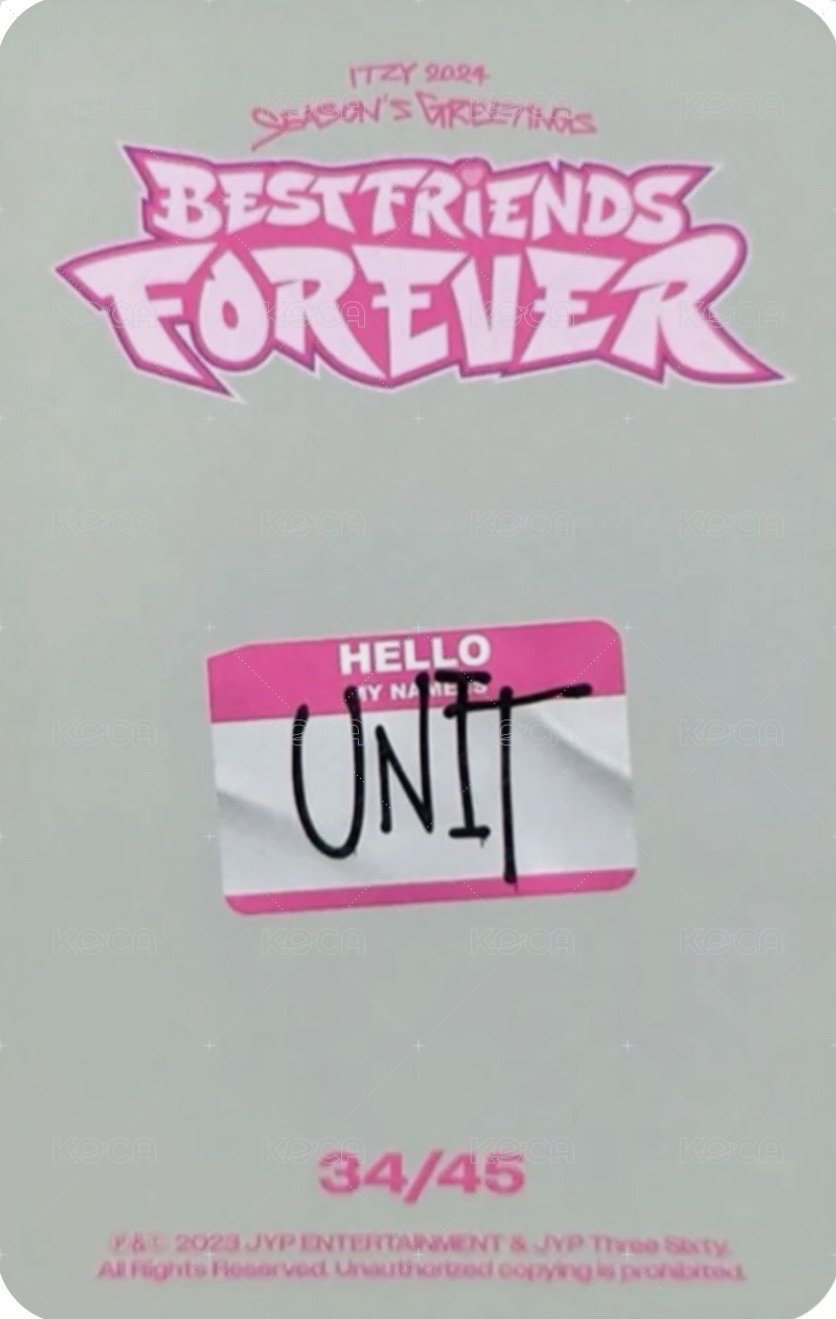 2024年曆 隨機卡 分隊卡 背面