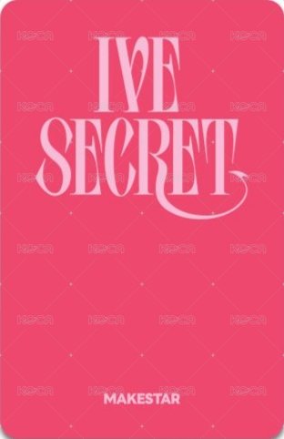 IVE SECRET ms 1.0  特典卡 對鏡ver. 背面
