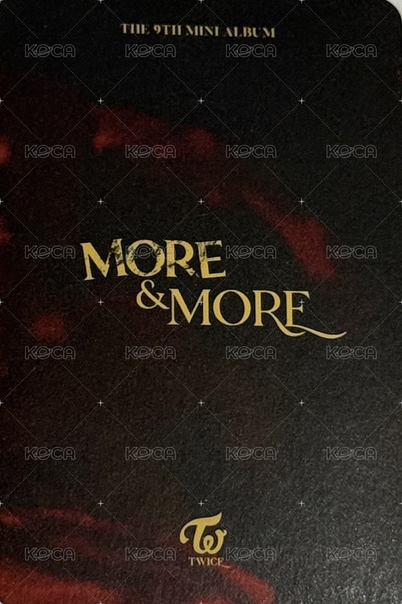 MORE & MORE 專輯卡 印簽桃 背面