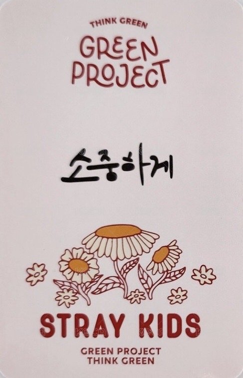 GREEN PROJECT 木盒A版 周邊卡  背面