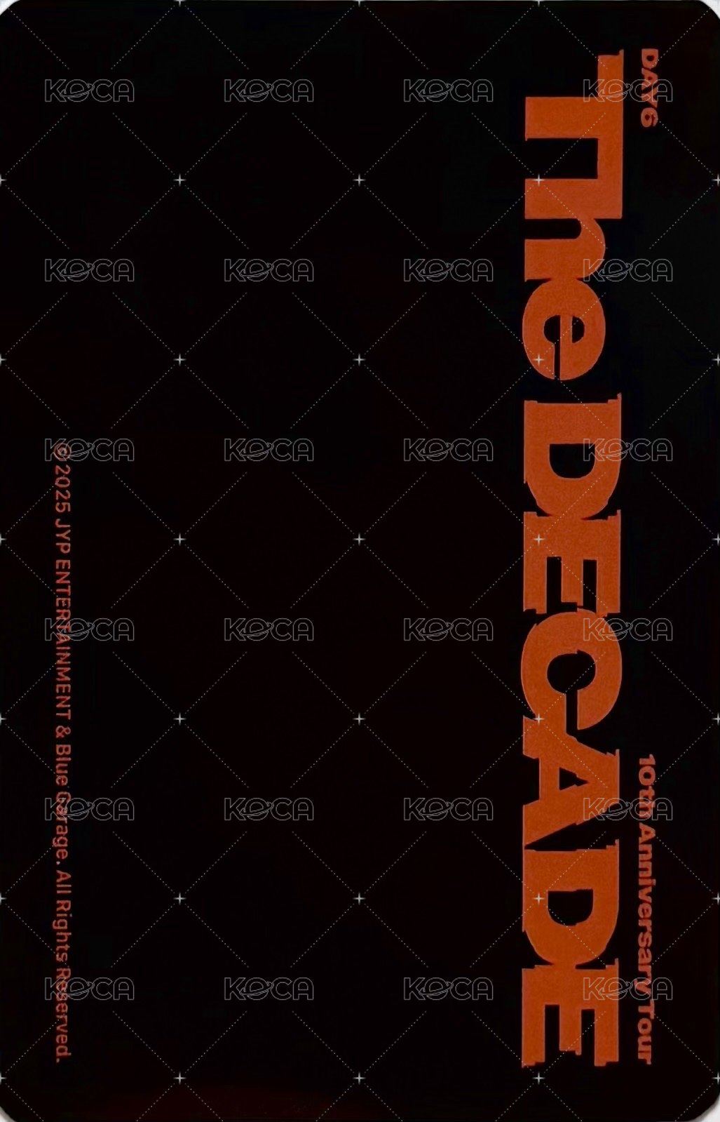 10週年 線下 滿額卡  背面