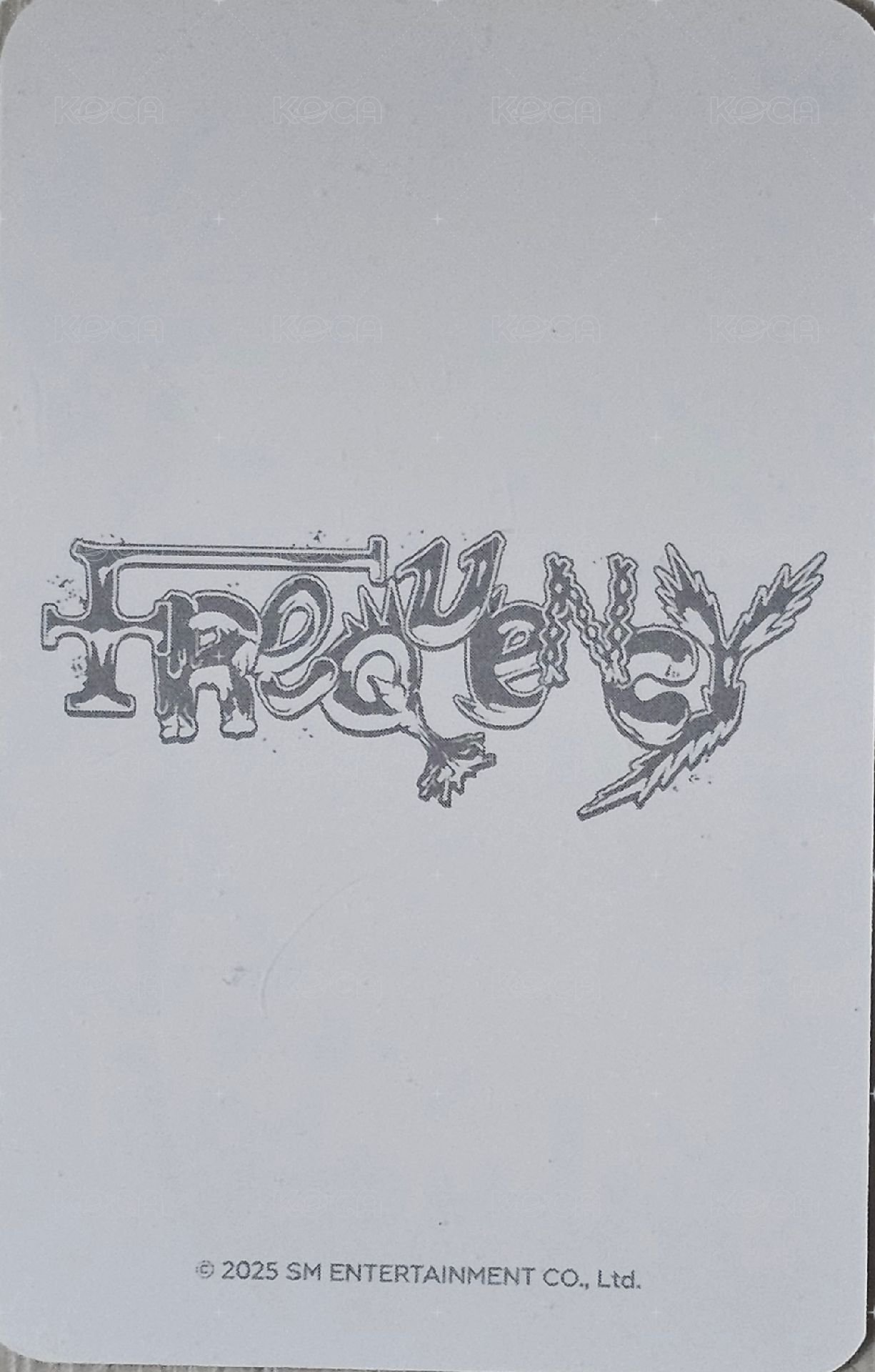 FREQUENCY 壓克力隨機鑰匙圈組 周邊卡  背面